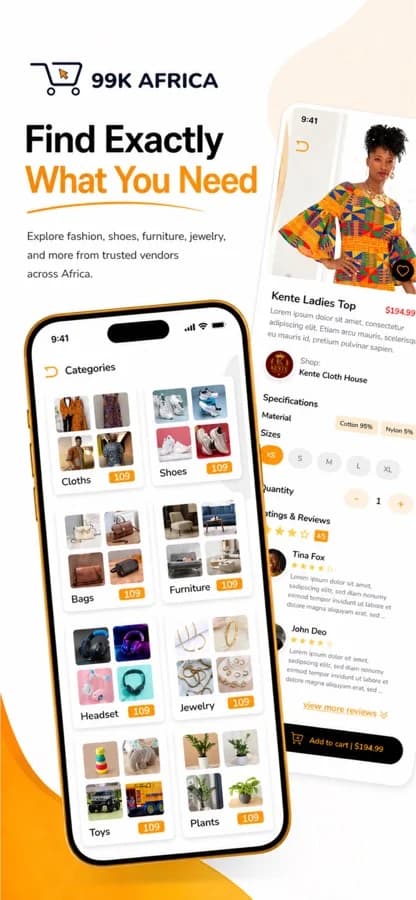 Product discovery in the 99K Africa app