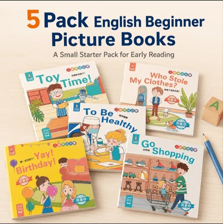 5pcs Kids English Picture Storybooks 1