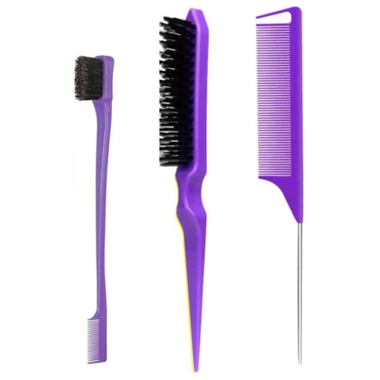 3-in-1 Edge Control Styling Brush & Comb 1