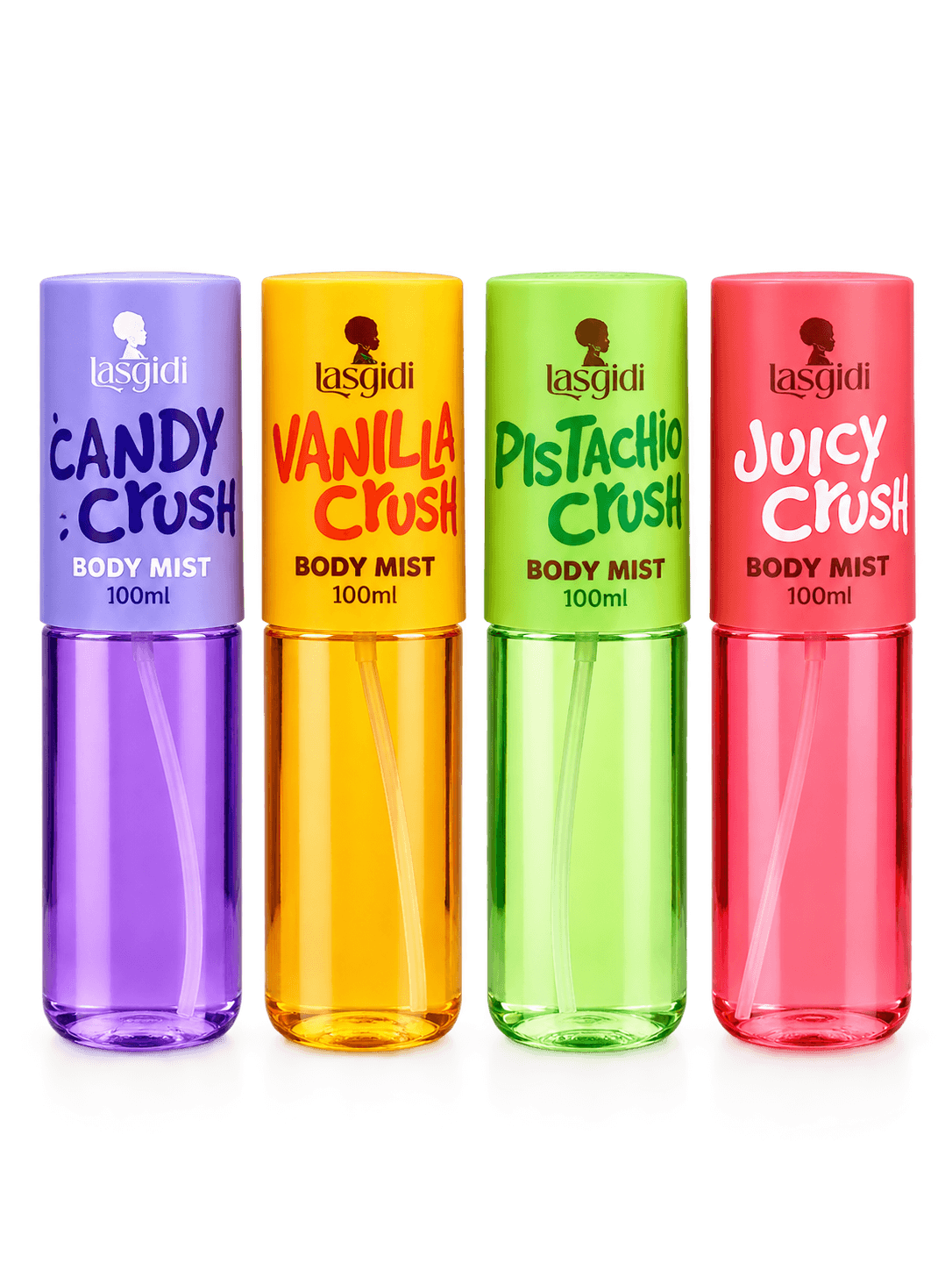 Lasgidi Body Mist 100ml – Candy, Vanilla, Pistachio & Juicy Crush